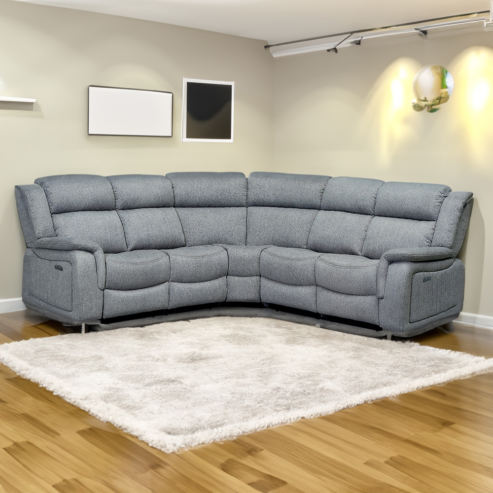 Linden Recliner Sofa Grey Large Corner square background