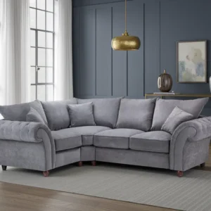 Windsor Fullback Sofa Grey Left Hand Facing Corner